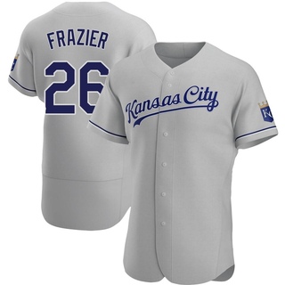 Authentic Adam Frazier Men's Kansas City Royals Road Jersey - Gray