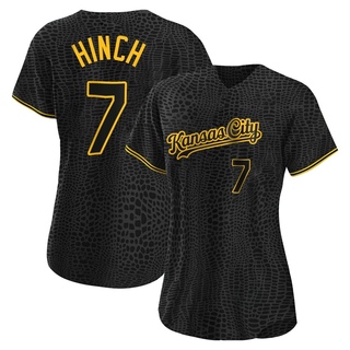 Authentic A.j. Hinch Women's Kansas City Royals Snake Skin City Jersey - Black