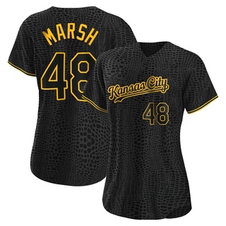 Authentic Alec Marsh Women's Kansas City Royals Snake Skin City Jersey - Black