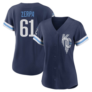 Authentic Angel Zerpa Women's Kansas City Royals 2022 City Connect Jersey - Navy