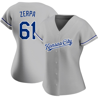 Authentic Angel Zerpa Women's Kansas City Royals Road Jersey - Gray