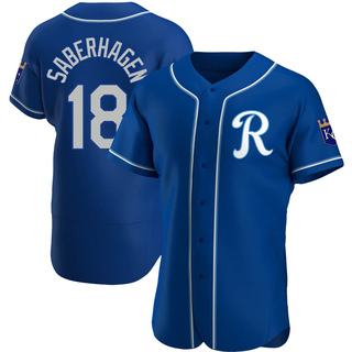 Authentic Bret Saberhagen Men's Kansas City Royals Alternate Jersey - Royal