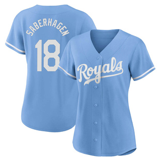 Authentic Bret Saberhagen Women's Kansas City Royals 2022 Alternate Jersey - Light Blue