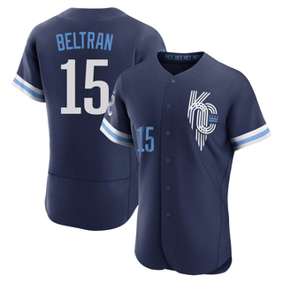 Authentic Carlos Beltran Men's Kansas City Royals 2022 City Connect Jersey - Navy