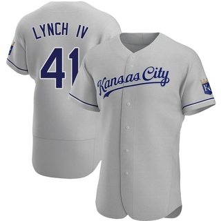 Authentic Daniel Lynch IV Men's Kansas City Royals Road Jersey - Gray