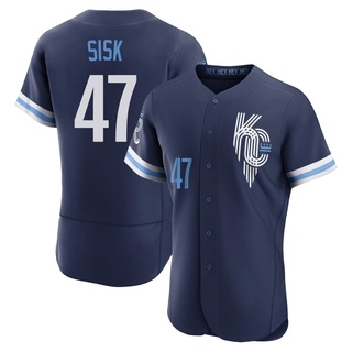 Authentic Evan Sisk Men's Kansas City Royals 2022 City Connect Jersey - Navy