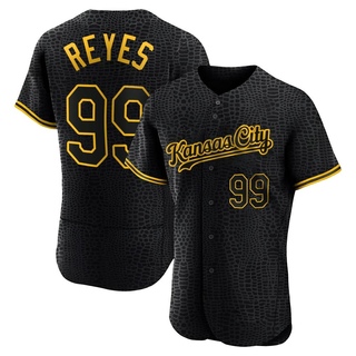 Authentic Franmil Reyes Men's Kansas City Royals Snake Skin City Jersey - Black