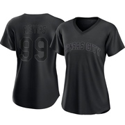 Authentic Franmil Reyes Women's Kansas City Royals Pitch Fashion Jersey - Black