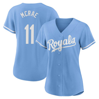 Authentic Hal Mcrae Women's Kansas City Royals 2022 Alternate Jersey - Light Blue