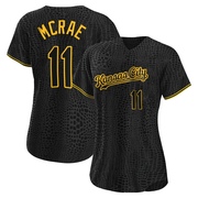 Authentic Hal Mcrae Women's Kansas City Royals Snake Skin City Jersey - Black