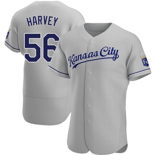 Authentic Hunter Harvey Men's Kansas City Royals Road Jersey - Gray