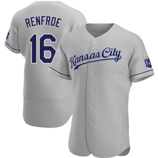 Authentic Hunter Renfroe Men's Kansas City Royals Road Jersey - Gray