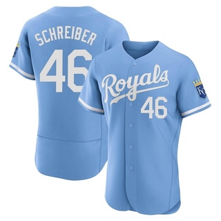 Authentic John Schreiber Men's Kansas City Royals 2022 Alternate Jersey - Light Blue