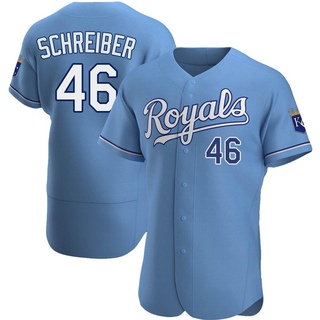 Authentic John Schreiber Men's Kansas City Royals Alternate Jersey - Light Blue