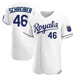 Authentic John Schreiber Men's Kansas City Royals Home Jersey - White