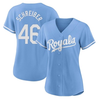 Authentic John Schreiber Women's Kansas City Royals 2022 Alternate Jersey - Light Blue