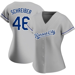 Authentic John Schreiber Women's Kansas City Royals Road Jersey - Gray