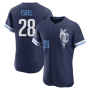 Authentic Kyle Isbel Men's Kansas City Royals 2022 City Connect Jersey - Navy