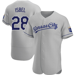 Authentic Kyle Isbel Men's Kansas City Royals Road Jersey - Gray