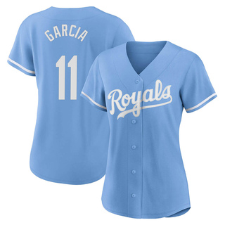 Authentic Maikel Garcia Women's Kansas City Royals 2022 Alternate Jersey - Light Blue