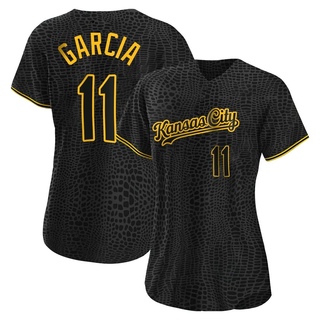 Authentic Maikel Garcia Women's Kansas City Royals Snake Skin City Jersey - Black