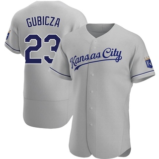 Authentic Mark Gubicza Men's Kansas City Royals Road Jersey - Gray