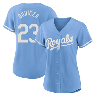 Authentic Mark Gubicza Women's Kansas City Royals 2022 Alternate Jersey - Light Blue