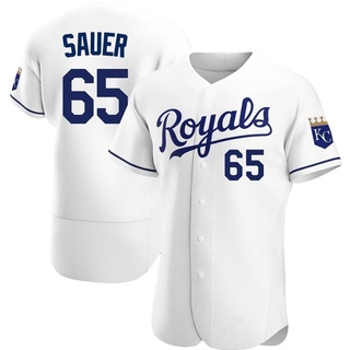 Authentic Matt Sauer Men's Kansas City Royals Home Jersey - White