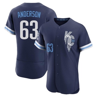 Authentic Nick Anderson Men's Kansas City Royals 2022 City Connect Jersey - Navy