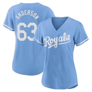 Authentic Nick Anderson Women's Kansas City Royals 2022 Alternate Jersey - Light Blue