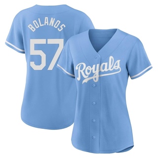 Authentic Ronald Bolanos Women's Kansas City Royals 2022 Alternate Jersey - Light Blue