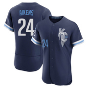 Authentic Willie Aikens Men's Kansas City Royals 2022 City Connect Jersey - Navy