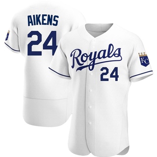 Authentic Willie Aikens Men's Kansas City Royals Home Jersey - White