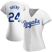 Authentic Willie Aikens Women's Kansas City Royals Home Jersey - White