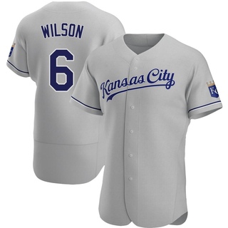 Authentic Willie Wilson Men's Kansas City Royals Road Jersey - Gray