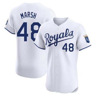 Elite Alec Marsh Men's Kansas City Royals Home Jersey - White