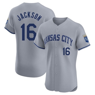 Elite Bo Jackson Men's Kansas City Royals Road Jersey - Gray