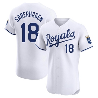 Elite Bret Saberhagen Men's Kansas City Royals Home Jersey - White