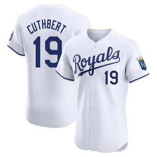 Elite Cheslor Cuthbert Men's Kansas City Royals Home Jersey - White