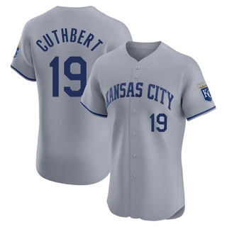 Elite Cheslor Cuthbert Men's Kansas City Royals Road Jersey - Gray