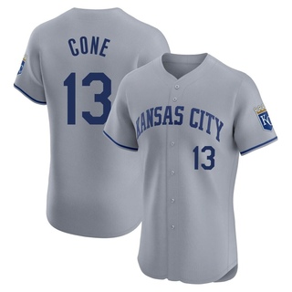 Elite David Cone Men's Kansas City Royals Road Jersey - Gray