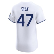 Elite Evan Sisk Men's Kansas City Royals Home Jersey - White