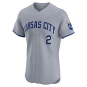 Elite Garrett Hampson Men's Kansas City Royals Road Jersey - Gray