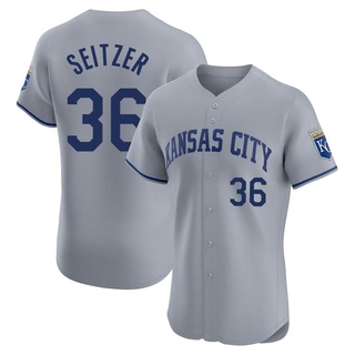 Elite Kevin Seitzer Men's Kansas City Royals Road Jersey - Gray