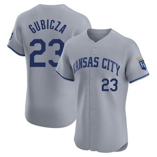 Elite Mark Gubicza Men's Kansas City Royals Road Jersey - Gray