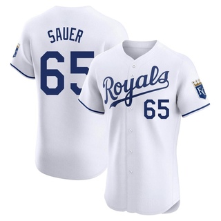 Elite Matt Sauer Men's Kansas City Royals Home Jersey - White