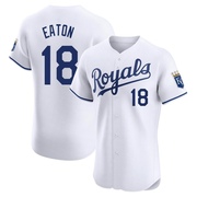 Elite Nate Eaton Men's Kansas City Royals Home Jersey - White