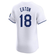 Elite Nate Eaton Men's Kansas City Royals Home Jersey - White