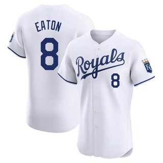 Elite Nathan Eaton Men's Kansas City Royals Home Jersey - White