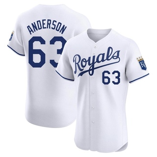 Elite Nick Anderson Men's Kansas City Royals Home Jersey - White